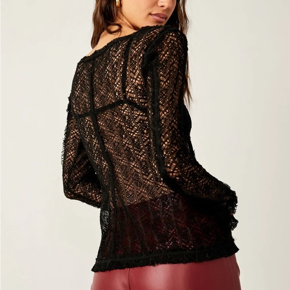 NWT Free People On The Road Twisted Tee - Black - Picture 4 of 4